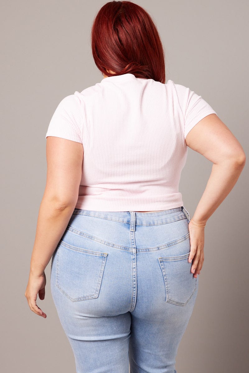 Pink T Shirt Short Sleeve Crew Neck Seamless for YouandAll Fashion