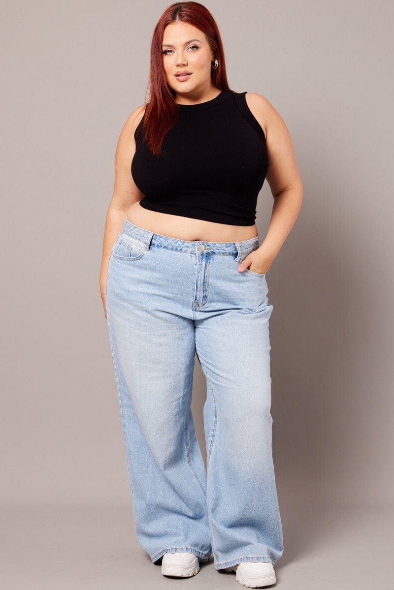 Black Tank Top Crew Neck Seamless for YouandAll Fashion