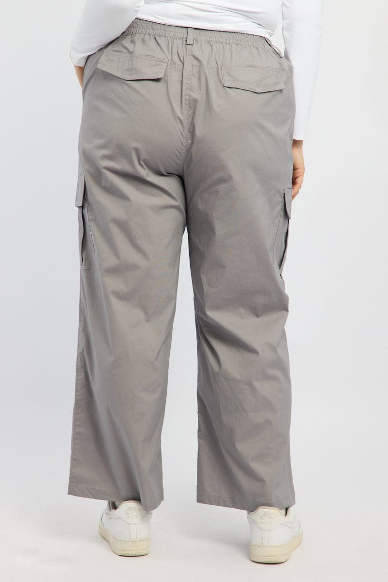 Grey Cargo Pants High Rise for YouandAll Fashion