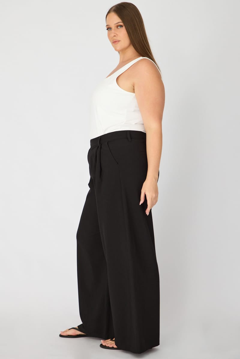 Black Wide Leg Work Pants for YouandAll Fashion