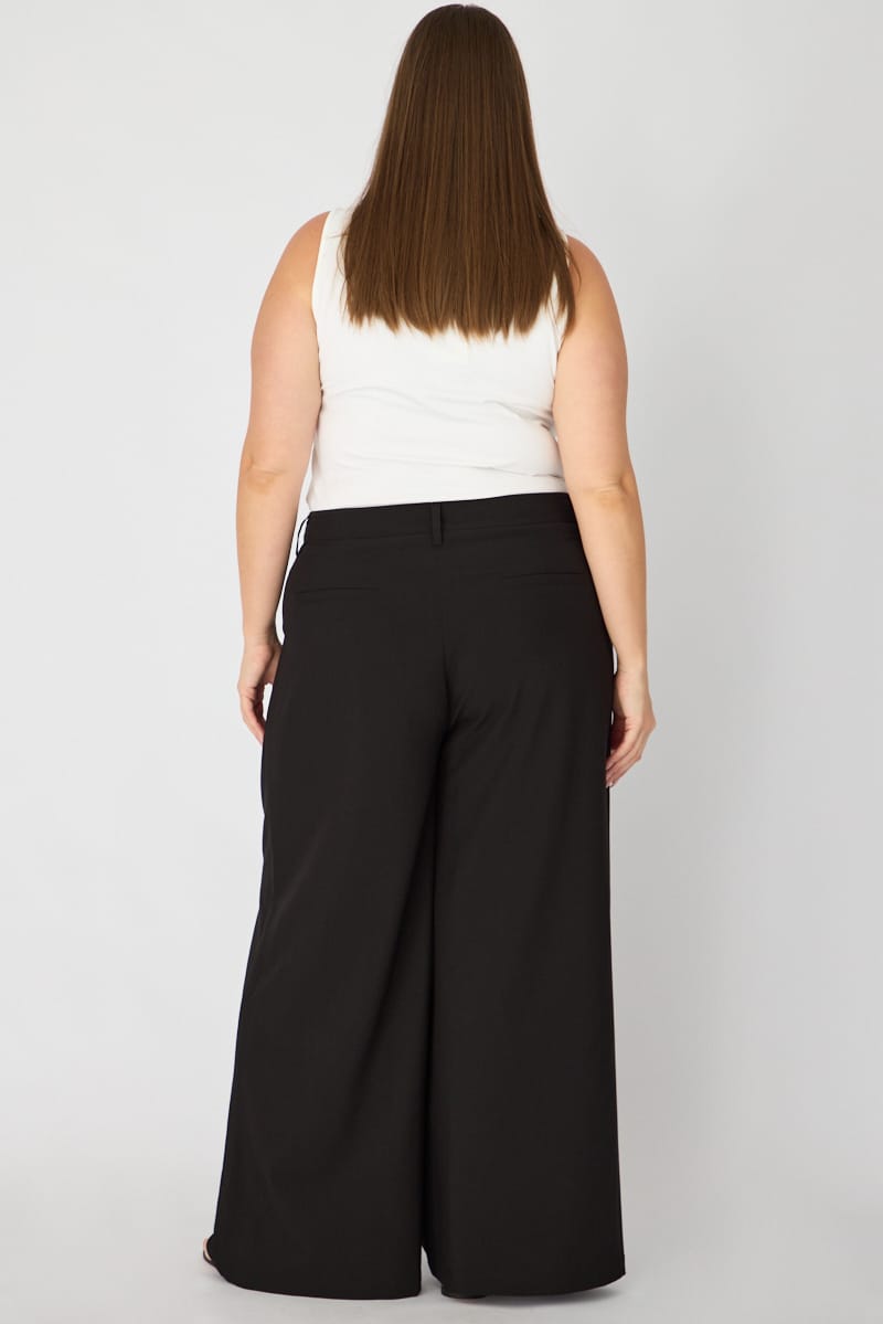 Black Wide Leg Work Pants for YouandAll Fashion