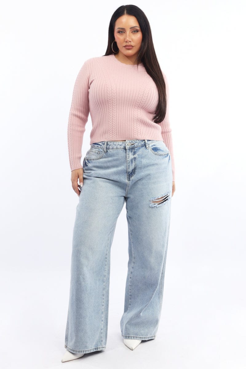 Denim Wide Leg Jeans Mid Rise for YouandAll Fashion