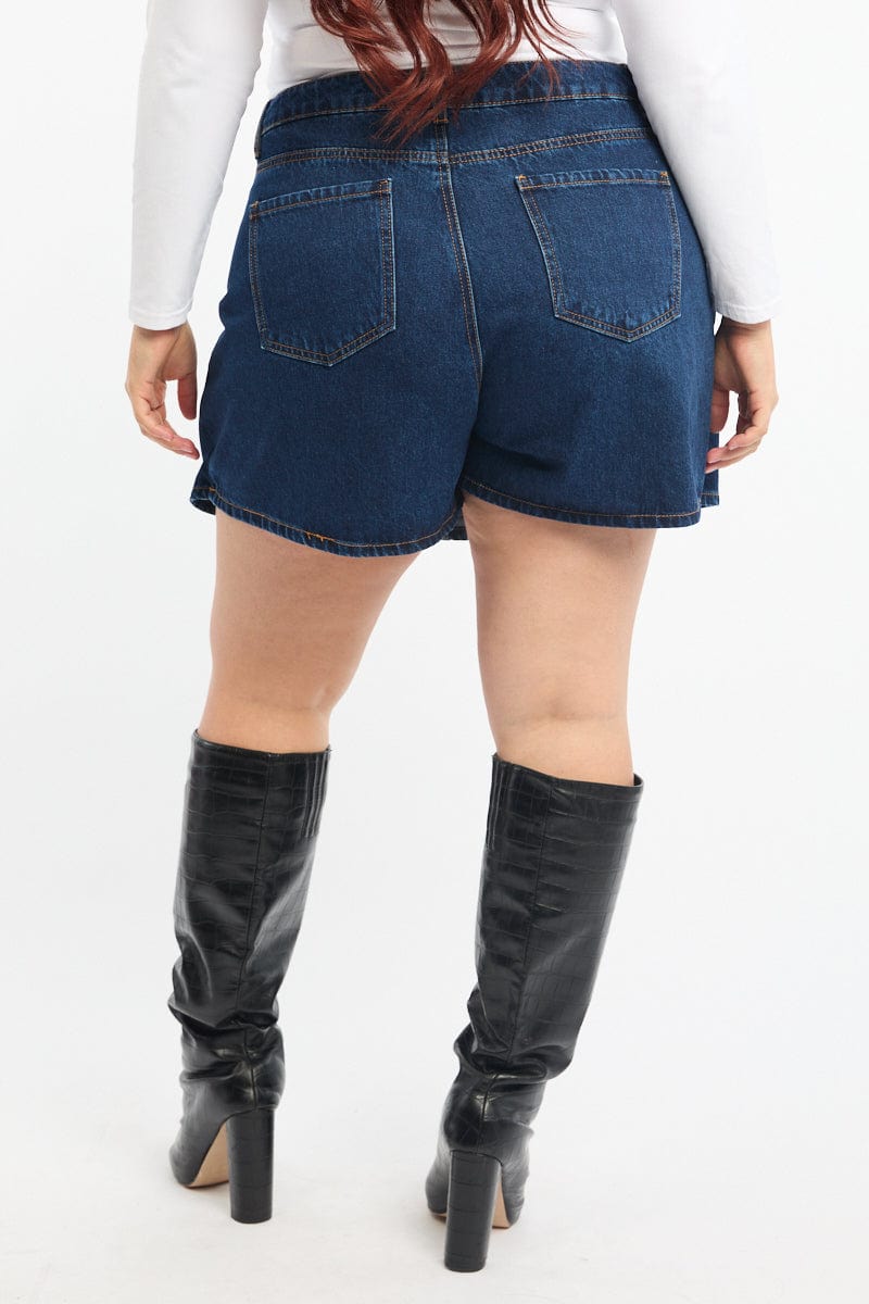Denim Skorts High Rise for YouandAll Fashion