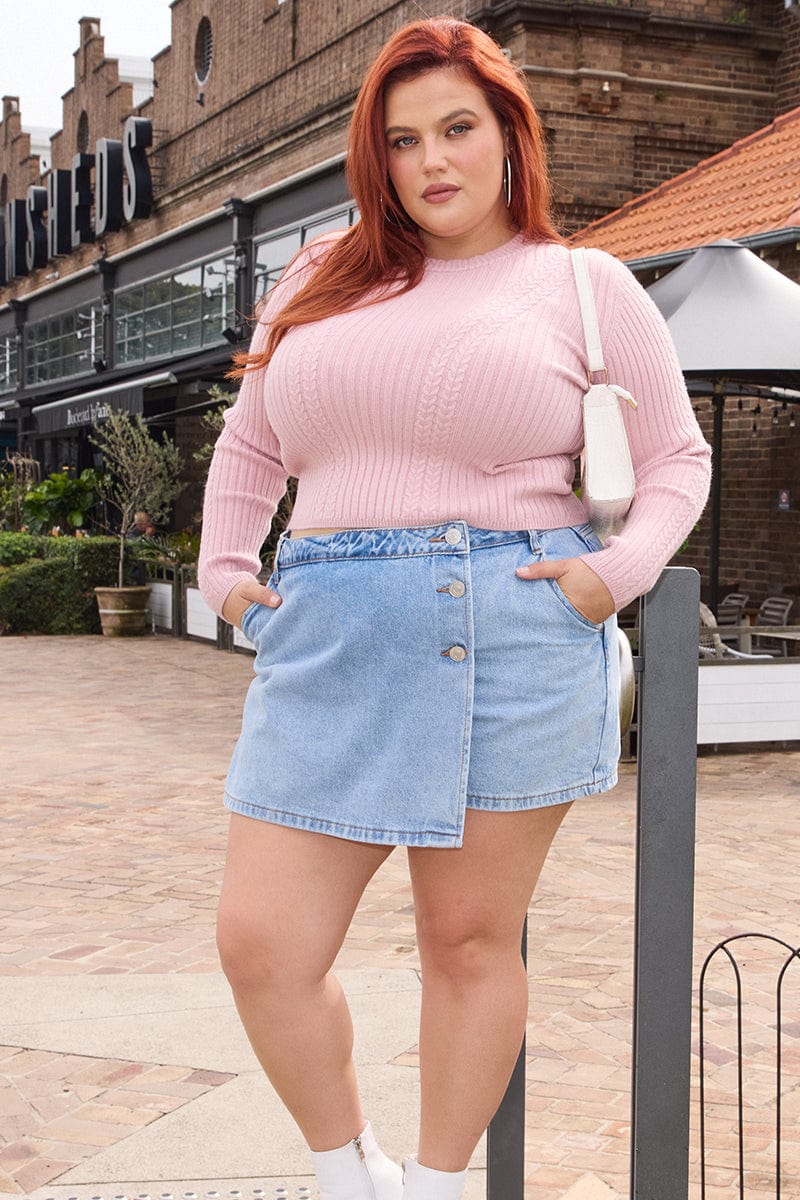 Denim Skorts Skirt High Rise for YouandAll Fashion