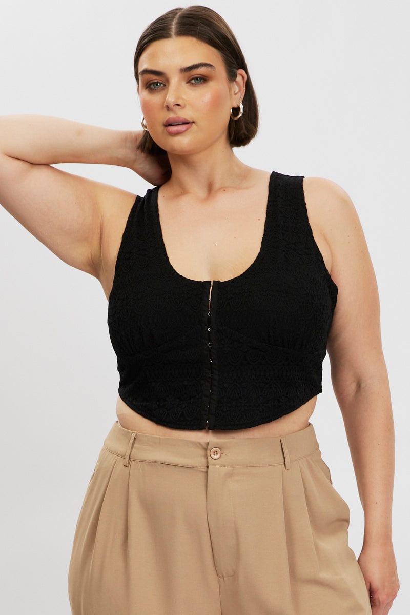 Black Lace Corset Top for YouandAll Fashion