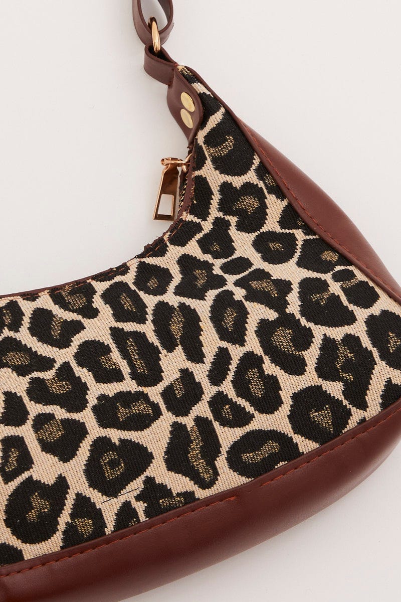 Animal Prt Animal Print Shoulder Baguette Bag For Women By You And All