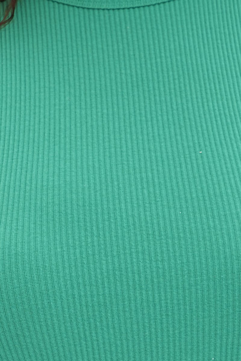 Green Tank Top Sleeveless Crew neck for YouandAll Fashion