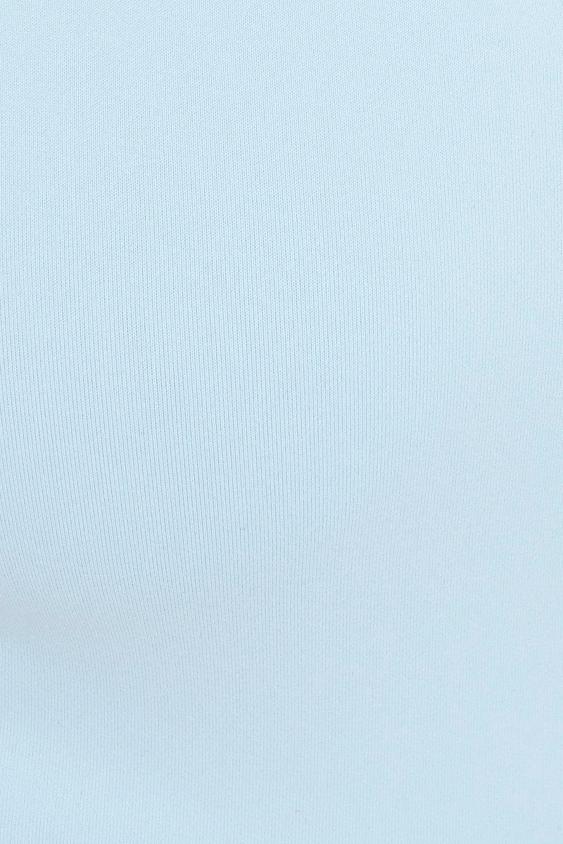 Blue Singlet Top Scoop Neck Supersoft for YouandAll Fashion