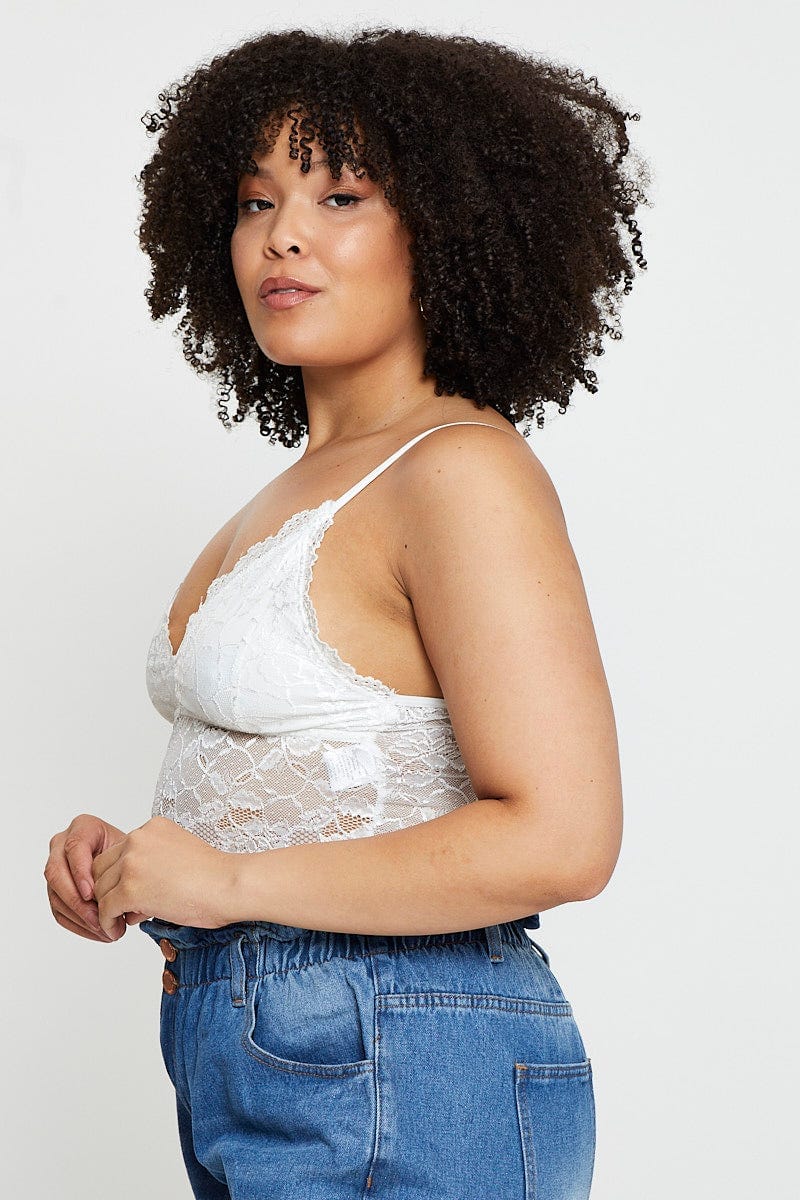 White Lace Bralette For Women By You And All