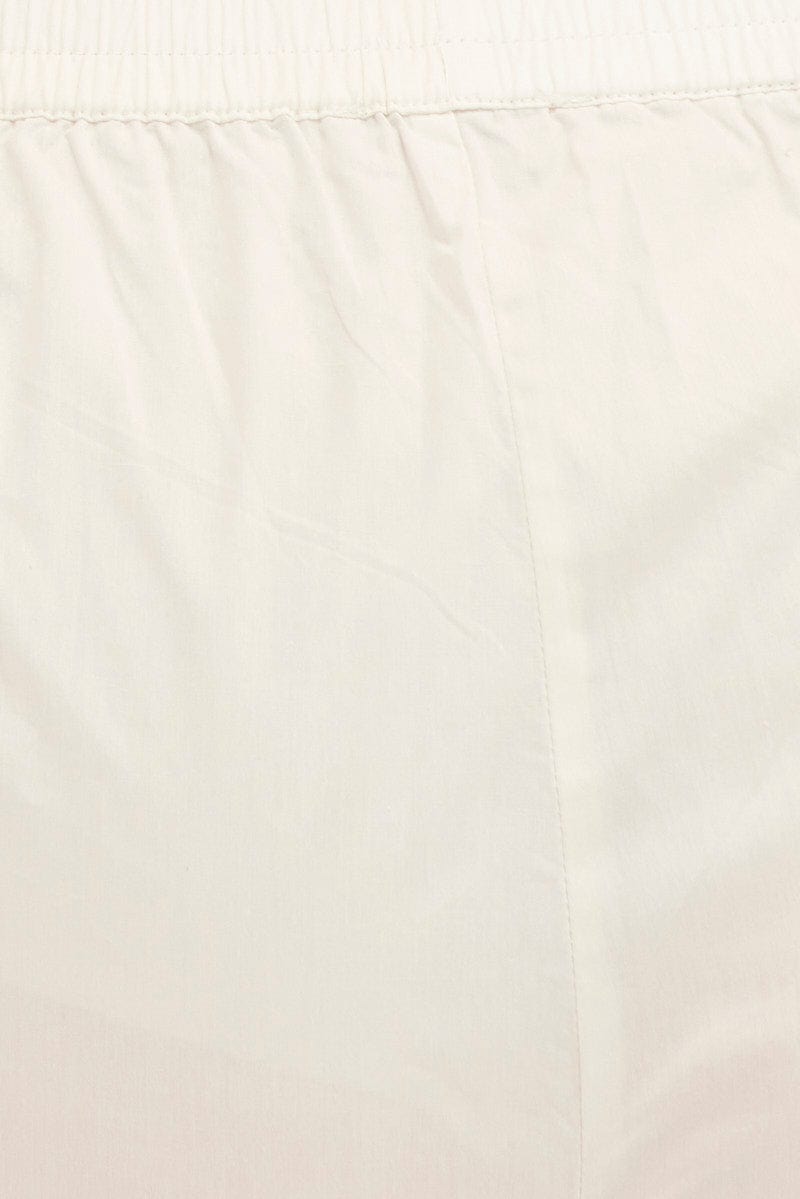 White Cargo Wide Leg Pants High Rise for YouandAll Fashion
