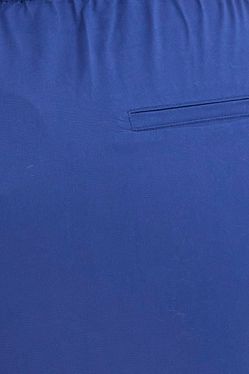 Blue Parachute Cargo Pants Low Rise for YouandAll Fashion