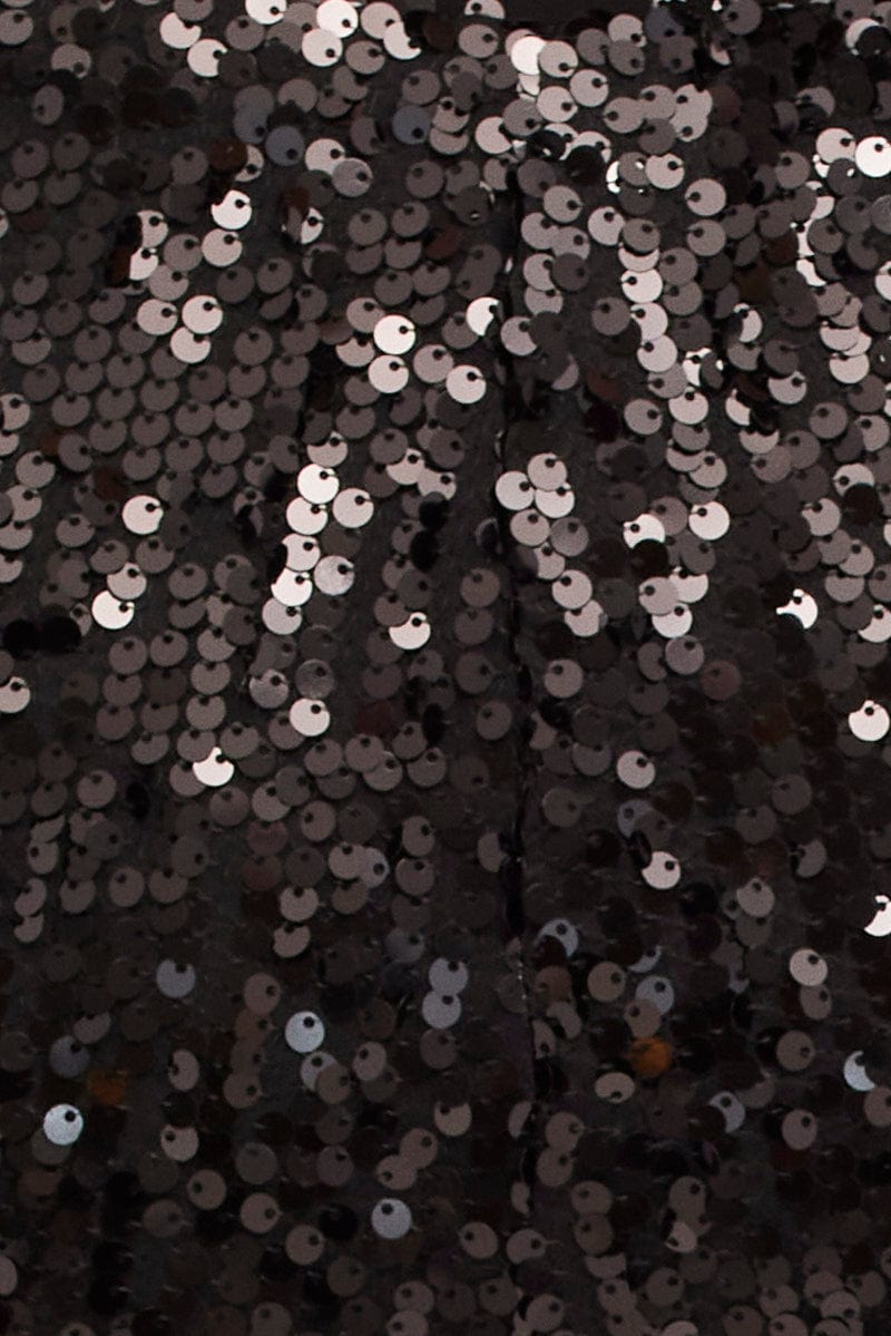 BLACK Sequin Leggings Pull On Stretch for YouandAll Fashion