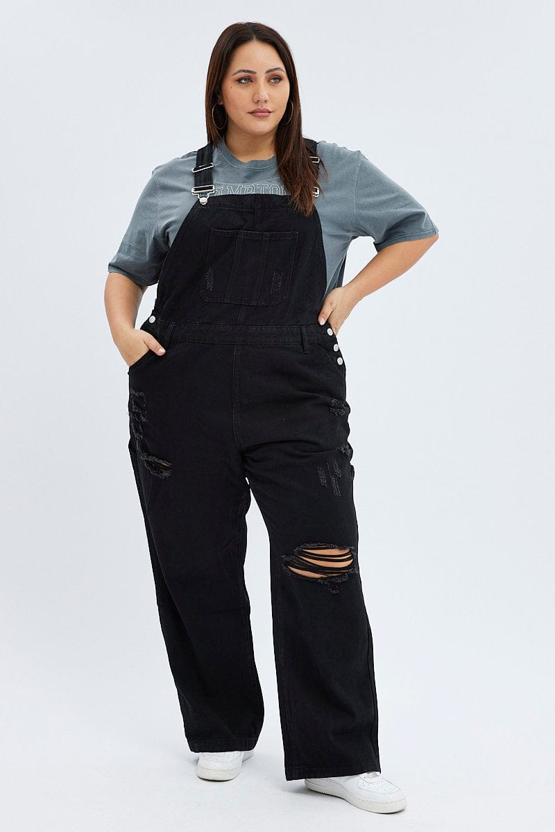 Black Overall Distress for YouandAll Fashion