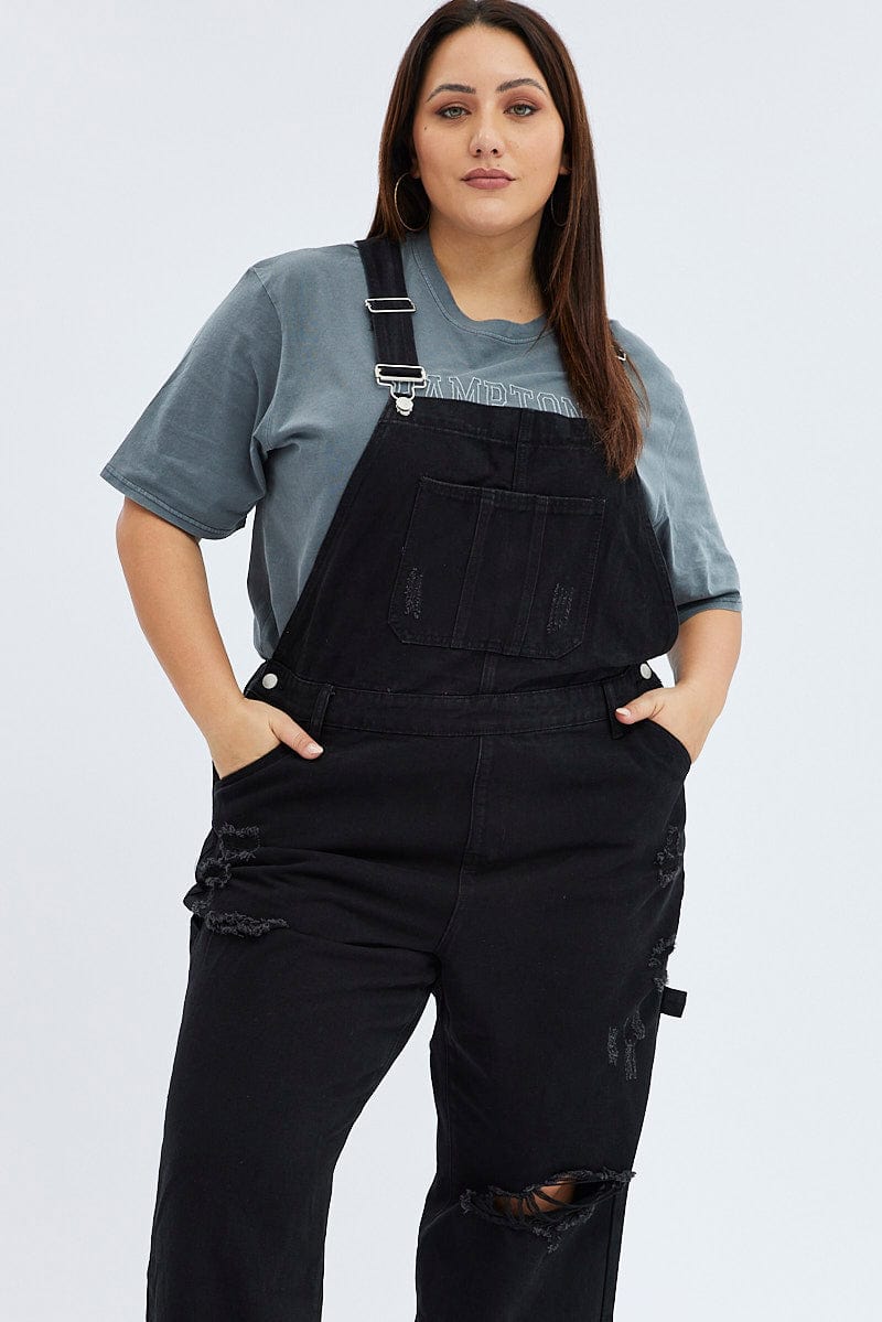 Black Overall Distress for YouandAll Fashion