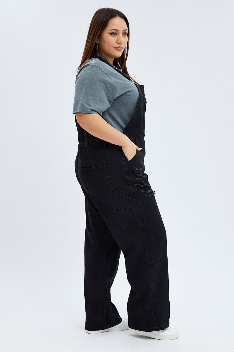Black Overall Distress for YouandAll Fashion