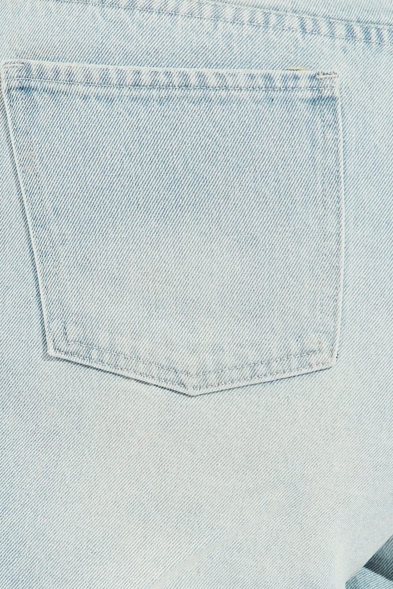 Denim Relaxed Shorts High Rise for YouandAll Fashion