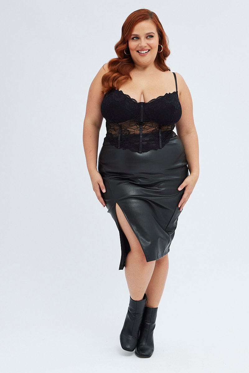 Black Corset Top Lace for YouandAll Fashion