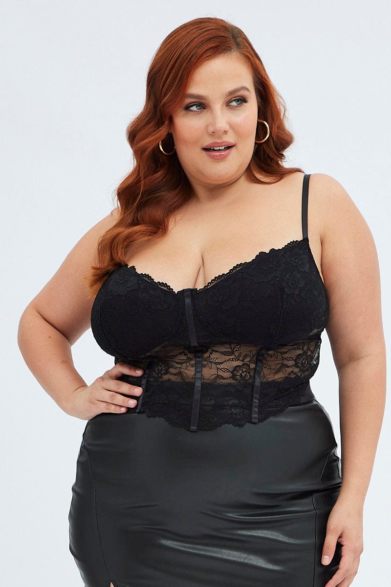 Black Corset Top Lace for YouandAll Fashion