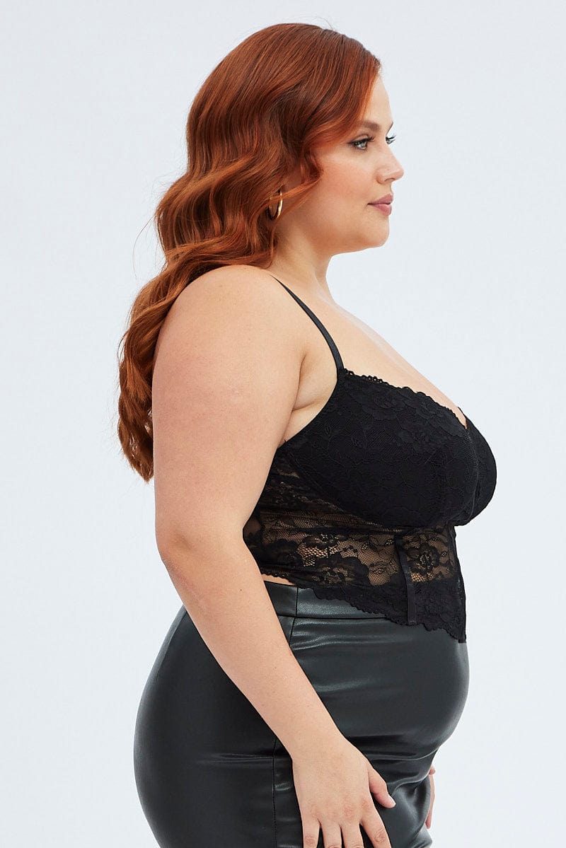Black Corset Top Lace for YouandAll Fashion