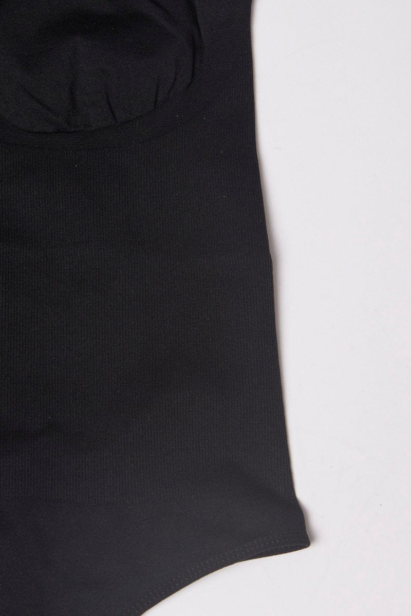Black Seamless Backless Sculpting Bodysuit for YouandAll Fashion